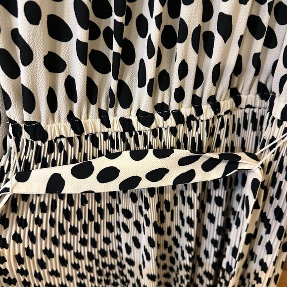 AYR The Who’s She Dress in Hot Dot off white and black, M - Picture 4 of 6